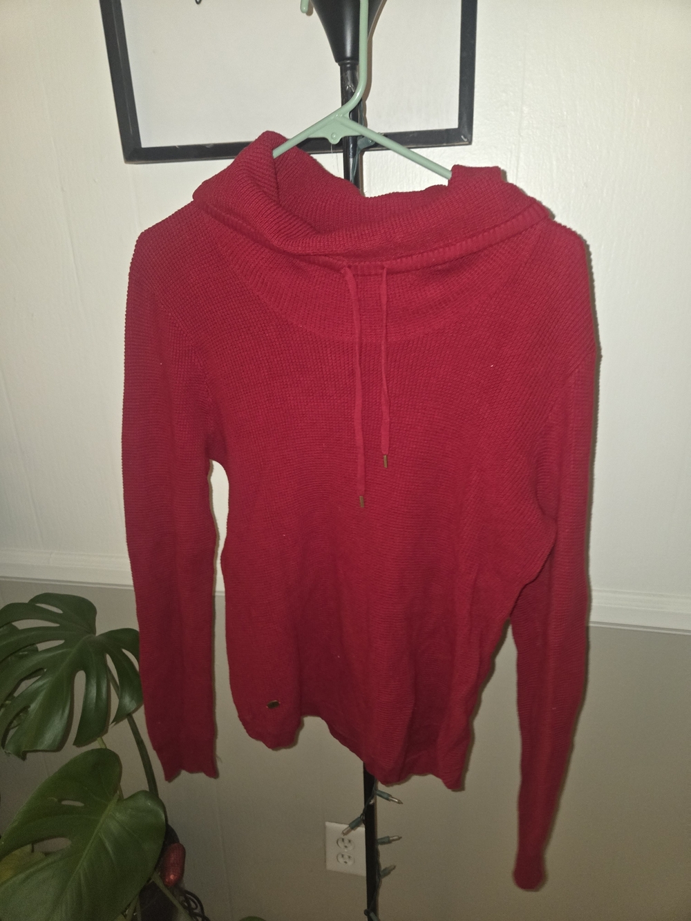 Lauren Ralph Lauren Red Cowl Neck Knit Sweater